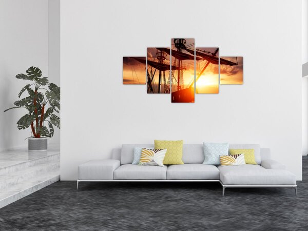 Obraz - Starověká pirátská loď (125x70 cm)