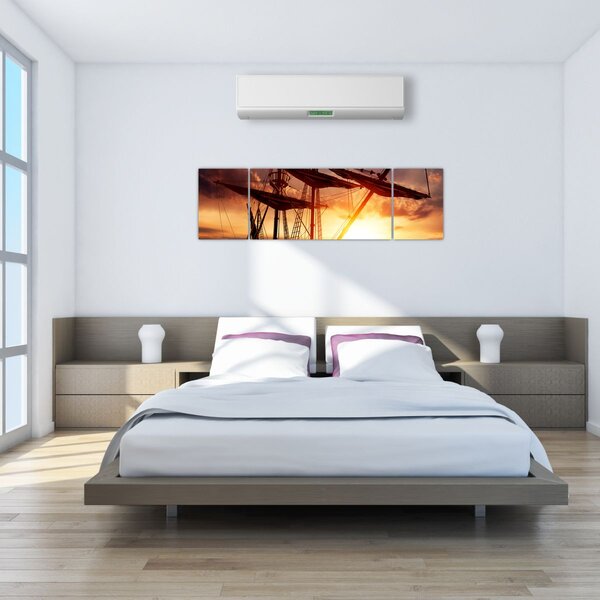 Obraz - Starověká pirátská loď (170x50 cm)