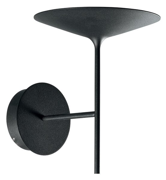 Linea Light 8501 Poe_W, moderní černé nástěnné svítidlo LED 7W 3000K, průměr 17,5cm