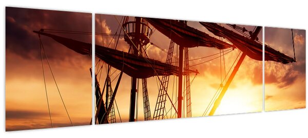 Obraz - Starověká pirátská loď (170x50 cm)