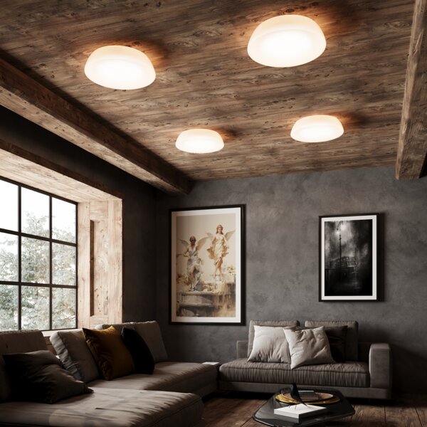 Lucis S0.K1.B50 Bowl, skleněné stropní svítidlo s neviditelným uchycením LED 30,3W 3000K, průměr 50,5cm