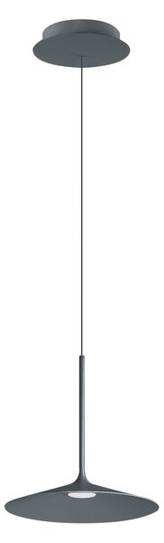 Linea Light 8353 Poe_P1, moderní šedé závěsné svítidlo LED 7W 3000K, průměr 17,5cm