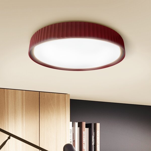 Brilagi-LED Stmívatelné stropní svítidlo LUCIA LED/48W/230V pr. 41 cm červená+DO