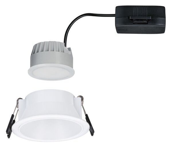 Paulmann 94872 Cole Coin, bodovka v bílé úpravě, 1x6W LED 2700K tříkrokové stmívání, prům. 8,8cm, IP44