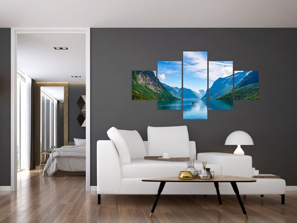 Obraz - Jezero Lovatnet (125x70 cm)