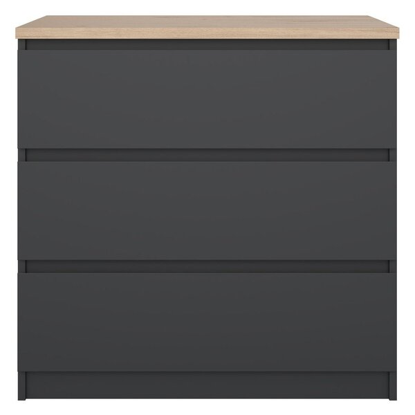 Tmavě šedá komoda 77x76x50 cm Naia – Tvilum