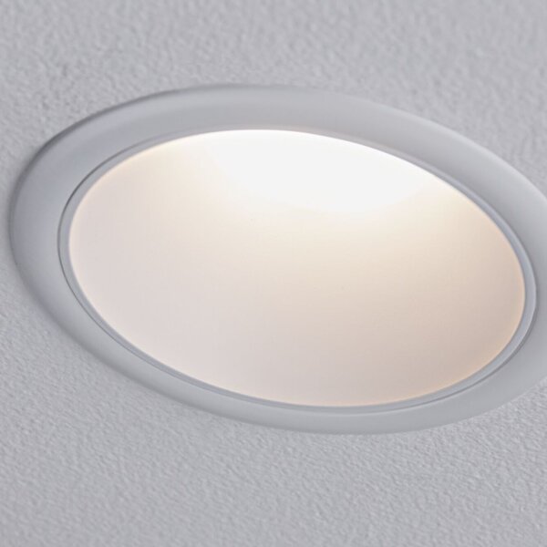 Paulmann 94872 Cole Coin, bodovka v bílé úpravě, 1x6W LED 2700K tříkrokové stmívání, prům. 8,8cm, IP44