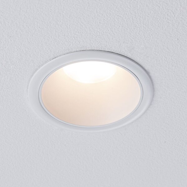 Paulmann 94870 Cole Coin, set bodovek v bílé úpravě, 3x6W LED 2700K tříkrokové stmívání, prům. 8,8cm, IP44