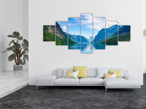 Obraz - Jezero Lovatnet (210x100 cm)