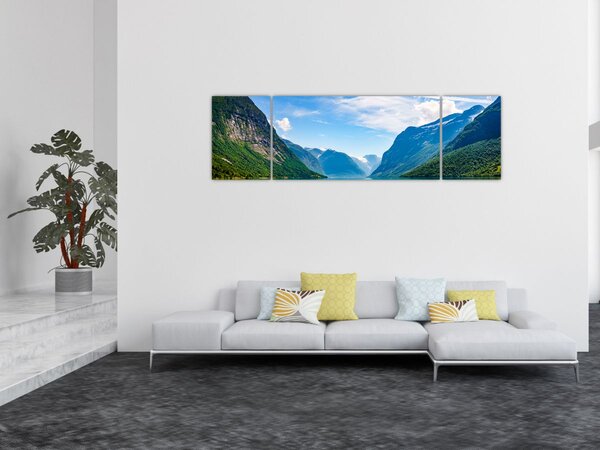 Obraz - Jezero Lovatnet (170x50 cm)