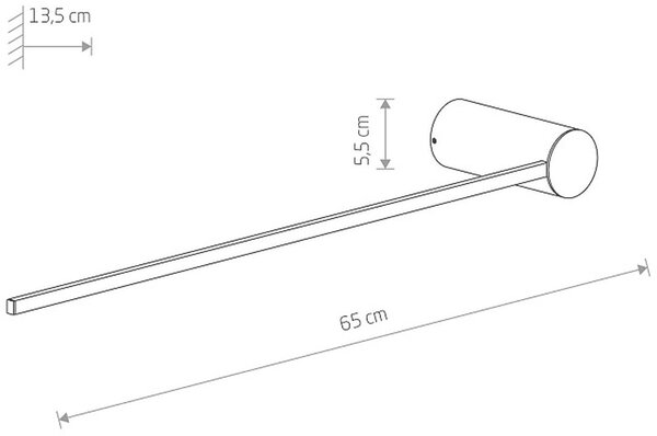 Nowodvorski Arm nástěnné svítidlo 1x10 W černá 10855