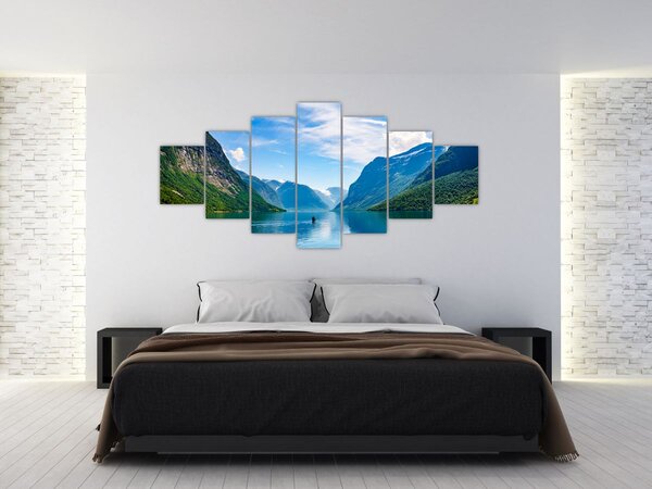 Obraz - Jezero Lovatnet (210x100 cm)