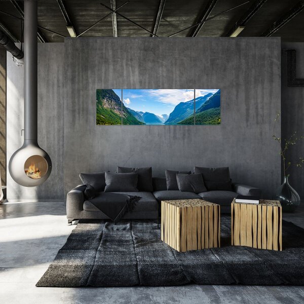 Obraz - Jezero Lovatnet (170x50 cm)
