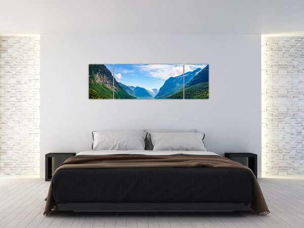 Obraz - Jezero Lovatnet (170x50 cm)