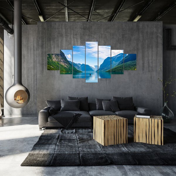 Obraz - Jezero Lovatnet (210x100 cm)