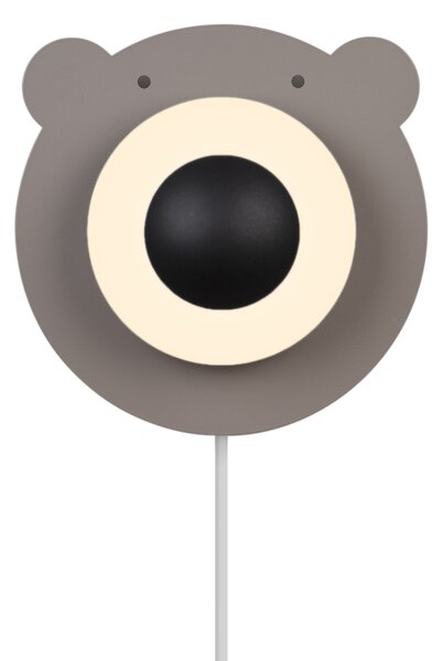 Nordlux 2312951018 Bruna Bear, nástěnné svítidlo medvídek s vypínačem 1xE14, hnědá, průměr 25cm