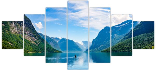 Obraz - Jezero Lovatnet (210x100 cm)