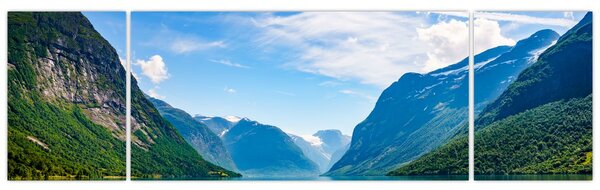 Obraz - Jezero Lovatnet (170x50 cm)