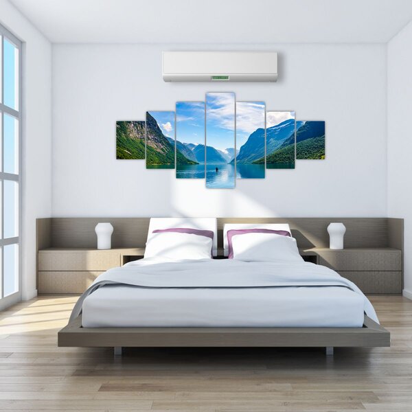 Obraz - Jezero Lovatnet (210x100 cm)