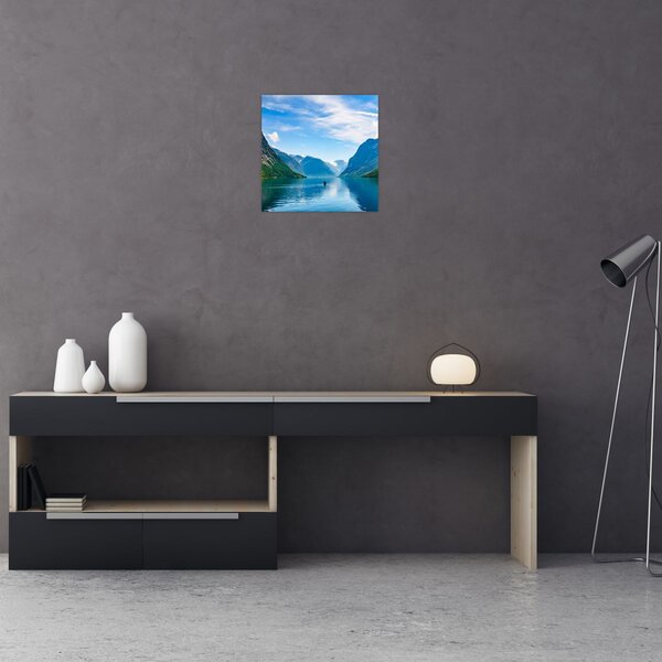 Obraz - Jezero Lovatnet (30x30 cm)