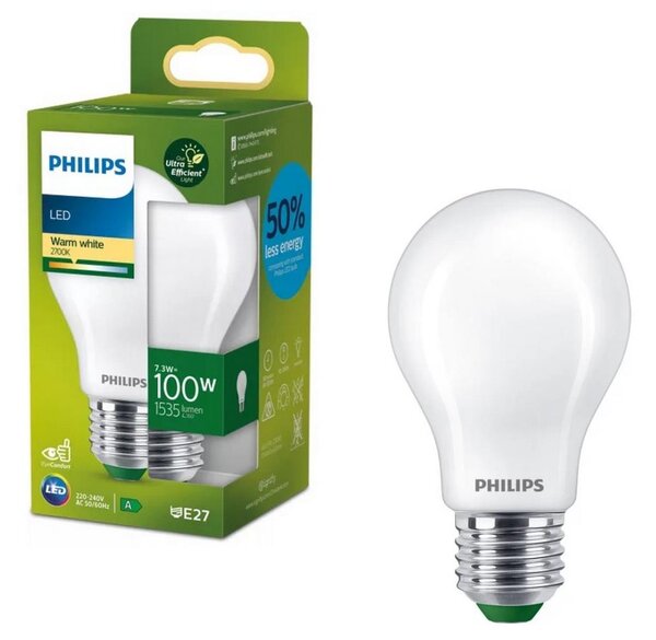 LED Žárovka ULTRAEFFICIENT Philips A60 E27/7,3W/230V 2700K