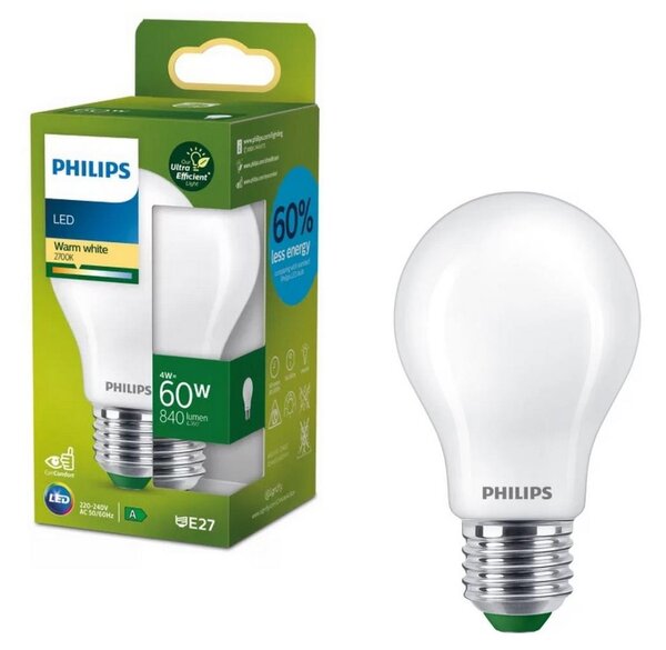 LED Žárovka ULTRAEFFICIENT Philips A60 E27/4W/230V 2700K