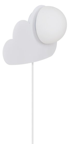 Nordlux 2312971001 Skyku, bílá nástěnná lampa obláček s vypínačem 1xE14, šířka 37cm