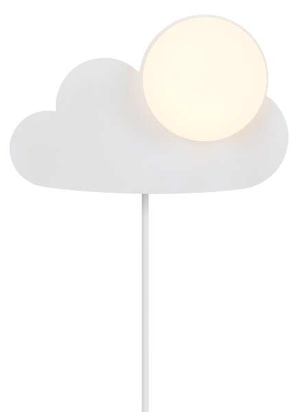Nordlux 2312971001 Skyku, bílá nástěnná lampa obláček s vypínačem 1xE14, šířka 37cm