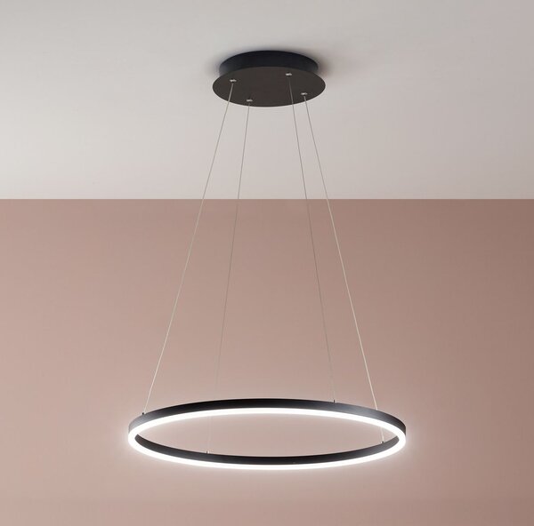 Fabas 3508-40-101 Giotto, kruhové svítidlo pro zavěšení, 36W LED 3000K, černá, prům. 60cm