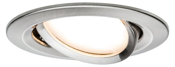 Paulmann 92959 ZigBee LED Nova Plus Coin, sada zápustných bodovek 3x6.5W 2700K stmívatelné, kartáčovaný hliník
