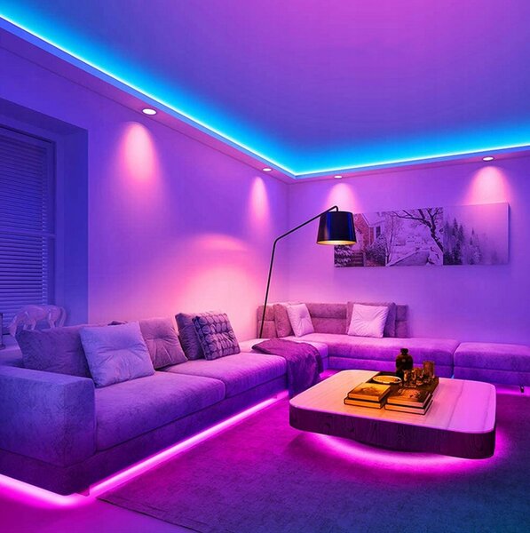 BERGE LED pásek RGB Neon COB 12V - 450D - 15W/m - IP20 - 50m