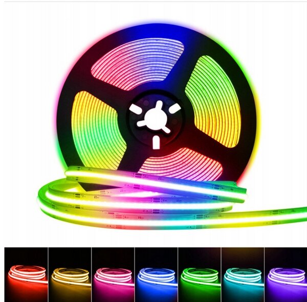 BERGE LED pásek RGB Neon COB 12V - 450D - 15W/m - IP20 - 50m