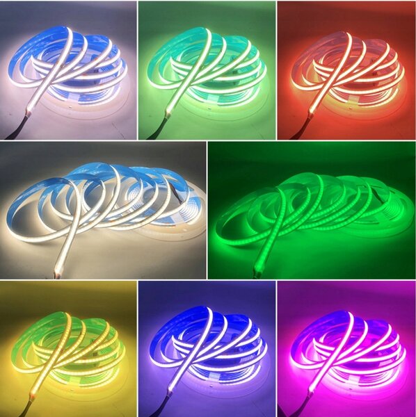 BERGE LED pásek RGB Neon COB 12V - 450D - 15W/m - IP20 - 50m