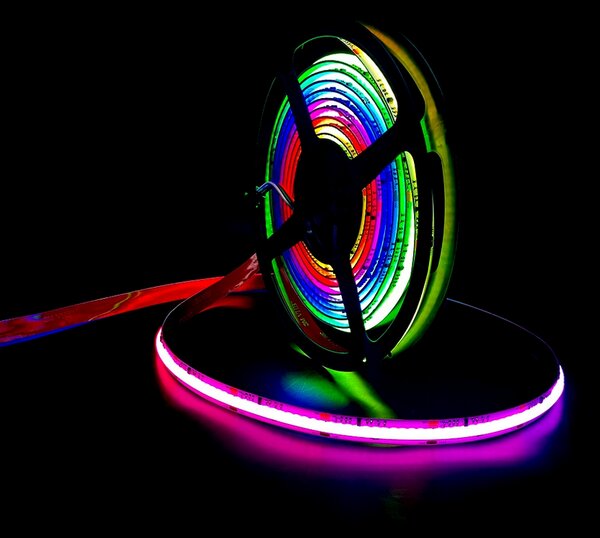 BERGE LED pásek RGB Neon COB 12V - 450D - 15W/m - IP20 - 50m