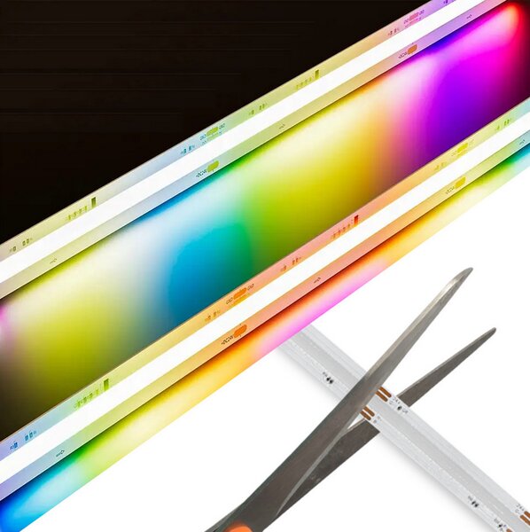 BERGE LED pásek RGB Neon COB 12V - 450D - 15W/m - IP20 - 50m