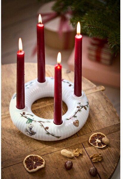 Porcelánový adventní svícen s vánočním motivem Hammershøi Christmas – Kähler Design