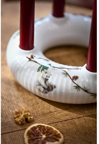 Porcelánový adventní svícen s vánočním motivem Hammershøi Christmas – Kähler Design