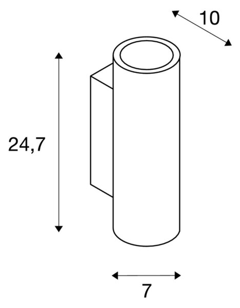 SLV 148060 Plastra up/down, nástěnné sádrové svítidlo , 2x35W GU10 výška 24,5cm