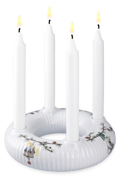 Porcelánový adventní svícen s vánočním motivem Hammershøi Christmas – Kähler Design