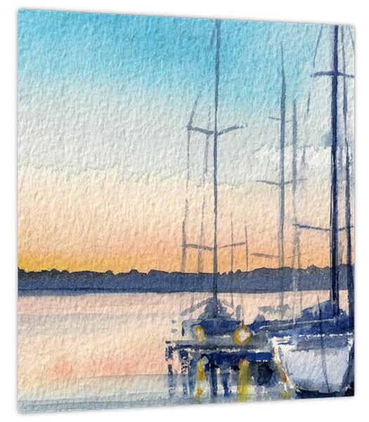 Obraz - Lodičky, aquarel (30x30 cm)