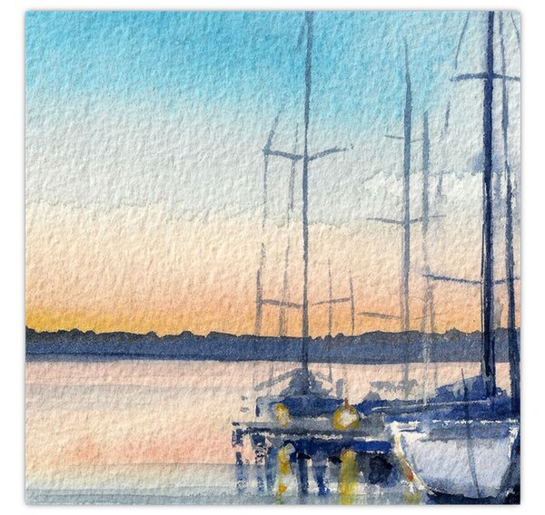 Obraz - Lodičky, aquarel (30x30 cm)