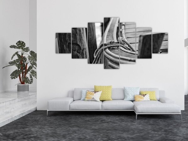 Obraz - Přivázaná loď (210x100 cm)