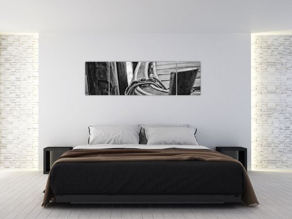 Obraz - Přivázaná loď (170x50 cm)