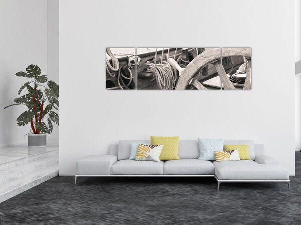 Obraz - Kormidlo plachetnice (170x50 cm)