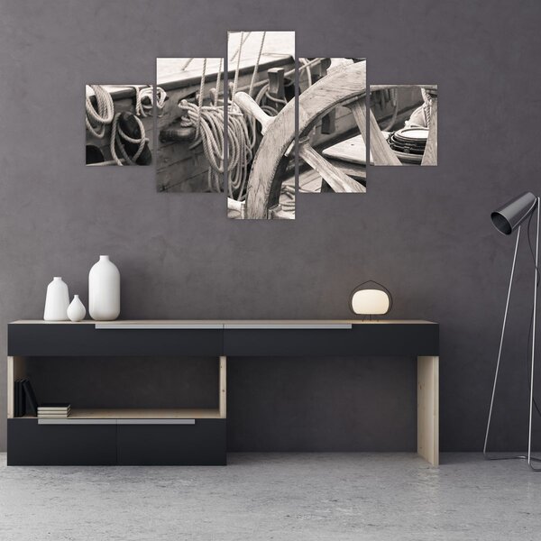 Obraz - Kormidlo plachetnice (125x70 cm)