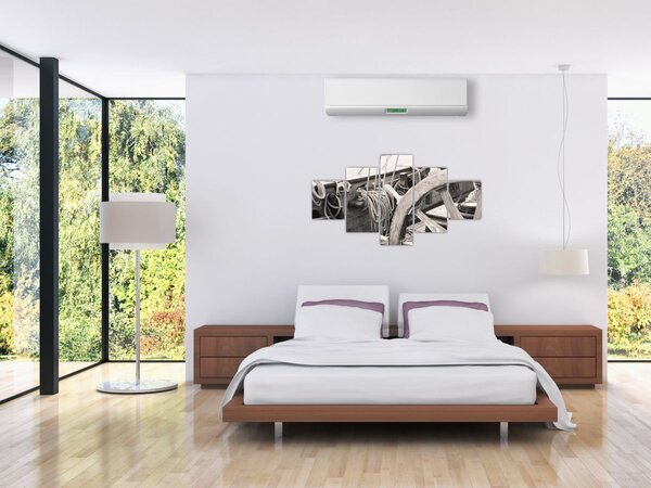 Obraz - Kormidlo plachetnice (125x70 cm)