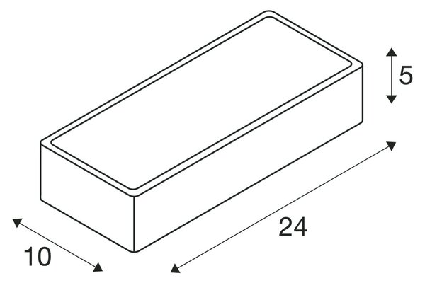 SLV 149471 WL 149, bílé nástěnné svítidlo Up/Down, 1x R7s max. 60 W, délka 24cm