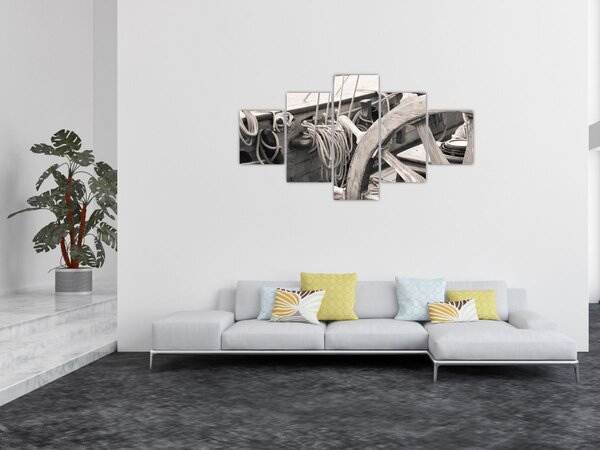 Obraz - Kormidlo plachetnice (125x70 cm)