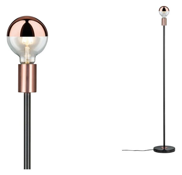 Paulmann 79614 Nordin, stojací lampa v kombinaci černé, mědi a černého mramoru, 1x20W E27, výška 120cm