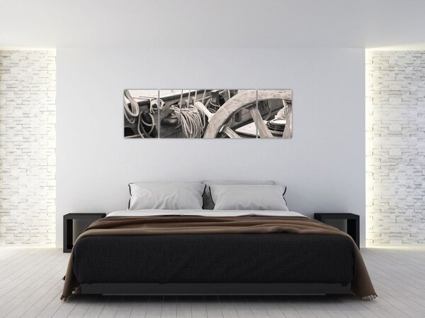 Obraz - Kormidlo plachetnice (170x50 cm)